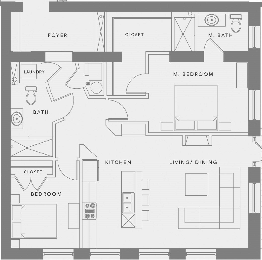 Floor Plans of Mulligan School Apartments in Chicago, IL